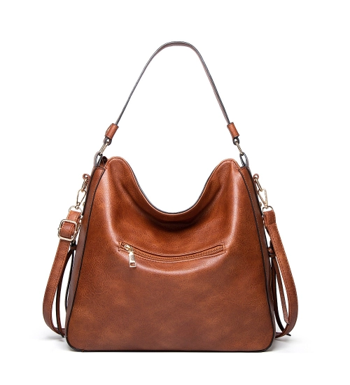 Women's PU Leather Zipper Handbag