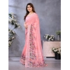 Women's Linen Cotton Printed Saree With Unstitched Blouse 5.5Mtr (Peach) Women's Linen Cotton Printed Saree With Unstitched Blouse 5.5Mtr (Peach)