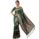 Women's Silk Blend Printed Saree With Unstitched Blouse 5.5Mtr (Dark Green) Women's Silk Blend Printed Saree With Unstitched Blouse 5.5Mtr (Dark Green)