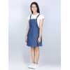 Girl's Denim Solid Sleeveless Dress (Blue) Girl's Denim Solid Sleeveless Dress (Blue)