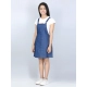 Girl's Denim Solid Sleeveless Dress (Blue) Girl's Denim Solid Sleeveless Dress (Blue)