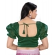 Women's Jimmy Solid Designer Neck Elastic Sleeve Readymade Blouse (Green 38 , Alterable up to 42)-PID65829 Women's Jimmy Solid Designer Neck Elastic Sleeve Readymade Blouse (Green 38 , Alterable up to 42)-PID65829