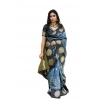 Women's Soft Lichi Silk Printed Saree With Unstitched Blouse 5.5Mtr (Grey) Women's Soft Lichi Silk Printed Saree With Unstitched Blouse 5.5Mtr (Grey)