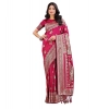 Women's Silk Printed Saree With Unstitched Blouse 5.5Mtr (Magenta) Women's Silk Printed Saree With Unstitched Blouse 5.5Mtr (Magenta)