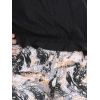 Girl's Cotton Floral Elasticated Jegging and Top Set (Black)