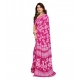 Women's Georgette Printed Saree With Unstitched Blouse 5.5Mtr (Pink)