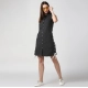 Women's Denim Solid Sleeveless Dress (Black) Women's Denim Solid Sleeveless Dress (Black)