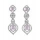 Women's Brass Silver Plated Necklace set (Pink) Women's Brass Silver Plated Necklace set (Pink)
