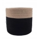 Cotton Flower Pot (Beige Black)