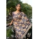 Women's Polyester Printed Saree With Unstitched Blouse 5.5 Mtr (Purple)