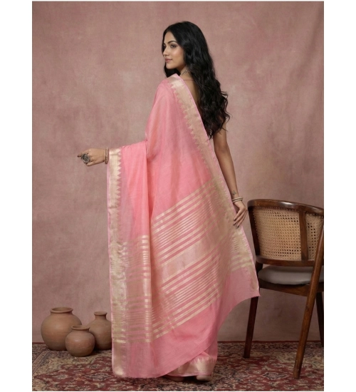 Women's Cotton Printed Saree With Unstitched Blouse 5.5Mtr (Coral Pink) Women's Cotton Printed Saree With Unstitched Blouse 5.5Mtr (Coral Pink)
