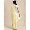 Women's Linen Cotton Printed Saree With Unstitched Blouse 5.5Mtr (Yellow) Women's Linen Cotton Printed Saree With Unstitched Blouse 5.5Mtr (Yellow)