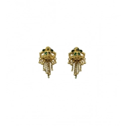 Women's Pack of_2 Brass Gold-Plated Earrings (Gold)