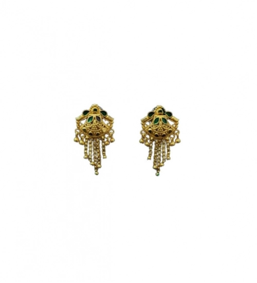 Women's Pack of_2 Brass Gold-Plated Earrings (Gold)