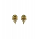 Women's Pack of_2 Brass Gold-Plated Earrings (Gold)