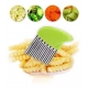 Pack Of_5 Wave Shape Stainless Steel Potato Cutter And Slicer – (Color: Assorted )