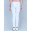 Girl's Cotton Lycra Printed Elasticated Leggings (White) Girl's Cotton Lycra Printed Elasticated Leggings (White)