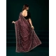 Women's Net Sequence Saree With Unstitched Blouse 5.5Mtr (Maroon)