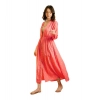 Women's Polyester Floral Long Sleeves Shrug (Pink)