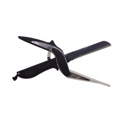 Pack of 3_ 2-in-1 Clever Cutter – Food Chopper Slicer Dicer Vegetable Fruit Cutter (Color: Assorted )