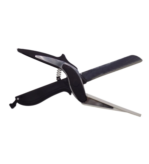 Pack of 3_ 2-in-1 Clever Cutter – Food Chopper Slicer Dicer Vegetable Fruit Cutter (Color: Assorted )