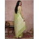 Women's Cotton Printed Saree With Unstitched Blouse 5.5Mtr (Light Green)