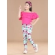 Girl's Cotton Floral Elasticated Jegging and Top (Pink) Girl's Cotton Floral Elasticated Jegging and Top (Pink)