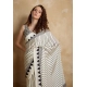 Women's Satin Crepe Printed Saree With Unstitched Blouse 5.5Mtr (White)