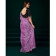 Women's Net Sequence Saree With Unstitched Blouse 5.5Mtr (Lavender)