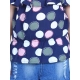 Girl's Rayon Solid Cold Shoulder Top with Shorts (Navy Blue)