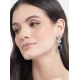 Women's Brass Silver Plated Drop Earrings (Blue) Women's Brass Silver Plated Drop Earrings (Blue)