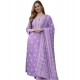 Women's Chanderi Silk Ethnic Motif Round 3/4th Sleeve Kurti With Pant Dupatta Set (Lavender) Women's Chanderi Silk Ethnic Motif Round 3/4th Sleeve Kurti With Pant Dupatta Set (Lavender)
