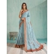 Women's Silk Blend Printed Saree With Unstitched Blouse 5.5Mtr (Blue) Women's Silk Blend Printed Saree With Unstitched Blouse 5.5Mtr (Blue)