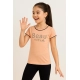 Girl's Cotton Printeded Round Neck T-Shirt (Sandal Beach)
