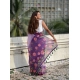 Women's Linen Printed Saree With Unstitched Blouse 5.5Mtr (Purple) Women's Linen Printed Saree With Unstitched Blouse 5.5Mtr (Purple)