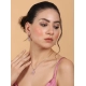 Women's Brass Silver Plated Pendant Set (Pink) Women's Brass Silver Plated Pendant Set (Pink)