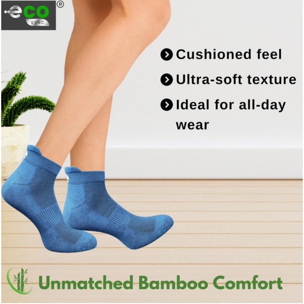 4_Pair Set Unisex Casual Cotton Printed Ankle Length Socks (Multicolor)