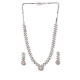 Women's Brass Silver Plated Necklace set (Pink) Women's Brass Silver Plated Necklace set (Pink)