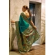 Women's Silk Blend Zari Woven Saree With Unstitched Blouse 5.5Mtr (Green)