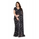 Women's Georgette Printed Saree With Unstitched Blouse 5.5Mtr (Black) Women's Georgette Printed Saree With Unstitched Blouse 5.5Mtr (Black)