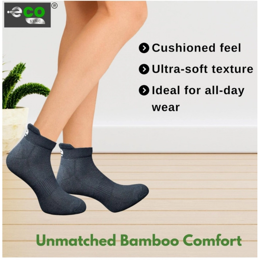 4_Pair Set Unisex Casual Cotton Printed Ankle Length Socks (Multicolor)