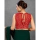 Women's Rayon Cotton Bandhani Printed Halter Neck Non Padded Blouse (Red 38 Ready (Alterable up to 42)