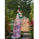 Women's Faux_Tussar Kalamkari_Print Saree With Unstitched Blouse 5.5Mtr (Green)