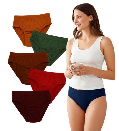 Pack of_6 Women's Cotton Solid Hipster Panty (Multicolor)