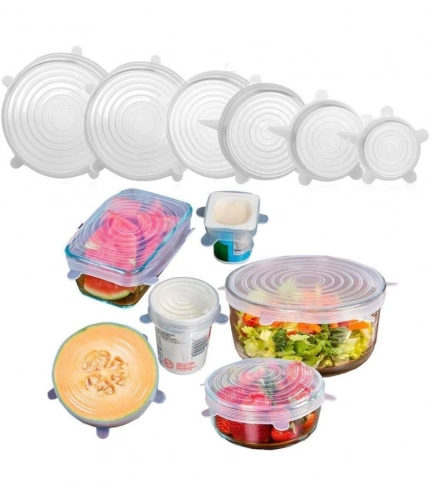 Pack Of 2_Silicone Lids – Reusable Stretchable Covers for Bowls And Containers (Color: Assorted )