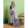 Women's Silk Blend Printed Saree With Unstitched Blouse 5.5Mtr (Grey) Women's Silk Blend Printed Saree With Unstitched Blouse 5.5Mtr (Grey)