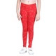 Girl's Cotton Lycra Printed Elasticated Leggings (Red)
