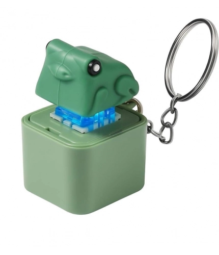 Plastic Solid Frog Croaking Keychain (Multicolor)