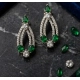 Women's Brass Silver Plated Necklace set (Green) Women's Brass Silver Plated Necklace set (Green)
