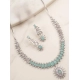 Women's Brass Silver Plated Necklace set (Turquoise) Women's Brass Silver Plated Necklace set (Turquoise)